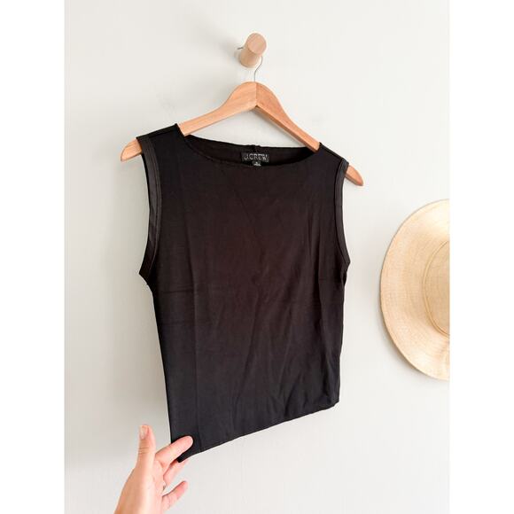 J.Crew | Refined rib shell tank top in Black | Sz M - Picture 3 of 10